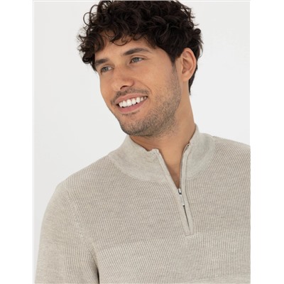 Песчанный меландж Слим Fit Fit Zippered