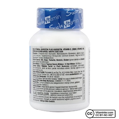 C Quercetin Plus 60 капсул в воде