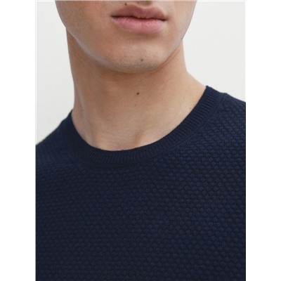 Jersey punto estructura cuello redondo