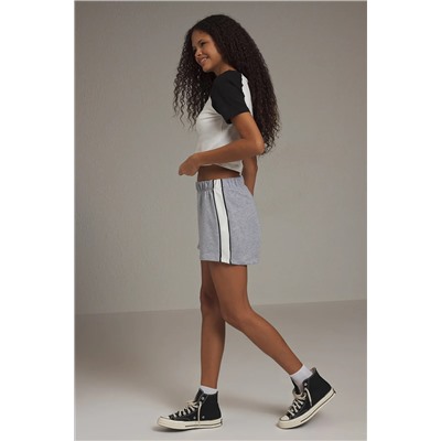 Серый цветовой блок Melange Mini Shorts & Bermuda Twoss25sr00063