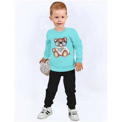 Свитшот детский KETMIN МИШКА TOY цв.Бирюза