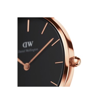 Reloj de cuarzo de nailon y chapado en oro rosa Petite Dover