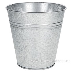 Кашпо цинк "Classic", 1 л, D 12,5 х Н 12,2 см