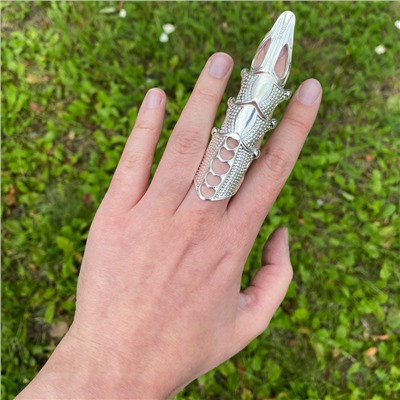 KL461 Безразмерное двойное кольцо Коготь, 9см