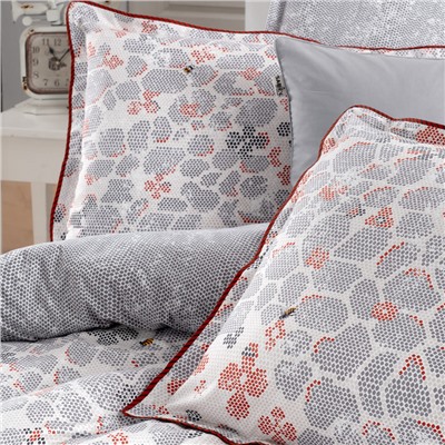 Постельное белье Sarevfancy poplin 1.5 сп. N193 Karniyo v1/Gri