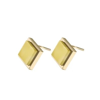 Серебряные серьги с янтарём E9318ZM