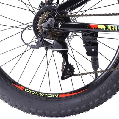 Велосипед 24"x3.0 рама 13" 7sp COMIRON FLASH полуфэт ригид чёрный