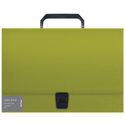 Папка-портфель 1 отделение Berlingo "Color Zone" А4, 330*230*35мм, 1000мкм, салатовая