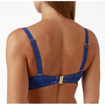 COQUETTE REVUE Купальник раздельный на поролоне с плавками слип с высокой посадкой SWIM DENIM sw5400