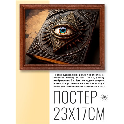 POSG-0238 Постер в рамке 23x17см Книга