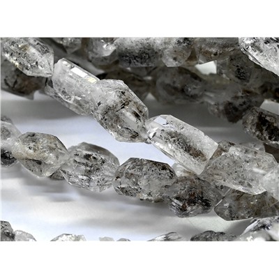 Бусины из Херкимерского алмаза 47см, 60 бусин