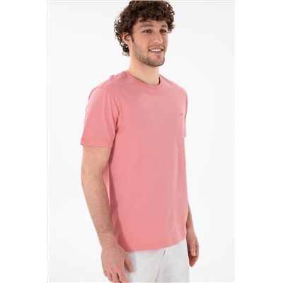 Мужская регулярная посадка на велосипеде Neck Pink Basic T -Fish Surprise Scount в корзине