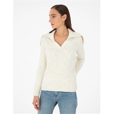 Ecru Ex. Slim Fit Sweater