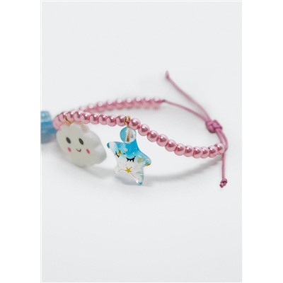 Pulseras cordón abalorios -  Niña | MANGO OUTLET España