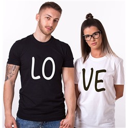 Парные футболки унисекс "LOVE" alex