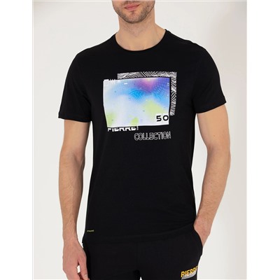 Black Slim Fit Print Print Cycling Bike T -For