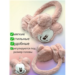 Меховые наушники Мики Маус детские 2-14 лет регулируемые Арт 8 тип 2