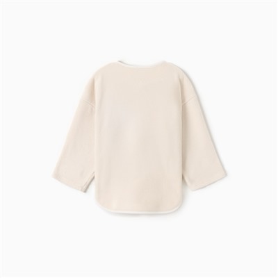 Свитшот флисовый детский MINAKU: Fleece Soft, цвет бежевый, рост 116 см