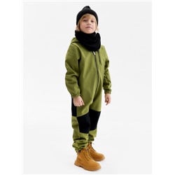Комбинезон демисезонный для мальчиков MINAKU из Softshell на флисе, непромокаемый, оливковый, рост 128 см