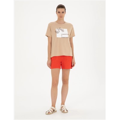 Bej Comfort Fit T -For