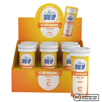 One Up Vitamin C + Zinc 10 шипучих таблеток, коробка из 6 шт.