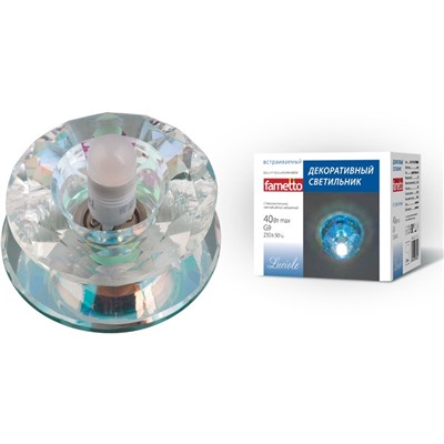 Нарушена упаковка.   Встраиваемый светильник с LED подсветкой Fametto Luciole DLS-L117 G9 GLASSY-RAINBOW (10744) DLS-L117 G9 GLASSY/RAINBOW