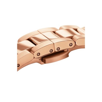 Reloj de cuarzo de acero y chapado en oro rosa Link Amber 32