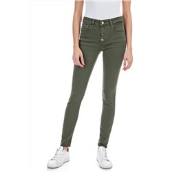 Vaquero de tiro alto skinny fit Luzien - Verde