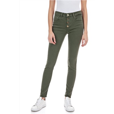 Vaquero de tiro alto skinny fit Luzien - Verde