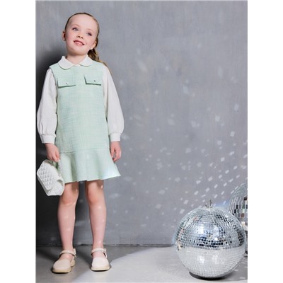 Сарафан для девочки, MINAKU :Party Dress, цвет зеленый, рост 110 см