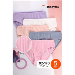 Трусы для девочки в рубчик 5шт. Happyfox