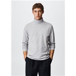 Camiseta algodón cuello alto -  Hombre | MANGO OUTLET España