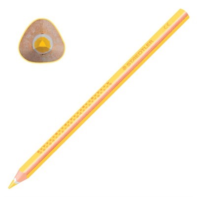 Карандаш цветной утолщенный STAEDTLER,  трехгранный, грифель 4 мм, желтый