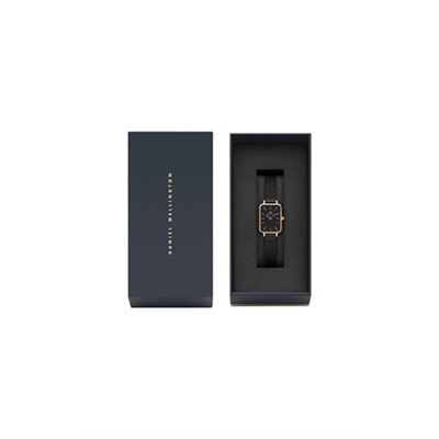 Reloj de cuarzo de acero Pressed Ashfield - 20 x 26 mm - Negro y rosa dorado