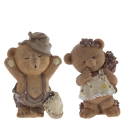 Фигурка декоративная "Медвежонок", L9,5 W6,5 H14 см, 2в.
