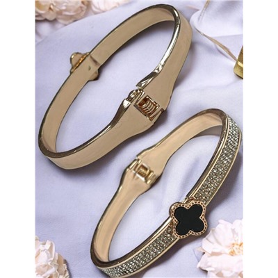 Браслет VAN CLEEF разъемный со стразами Б9