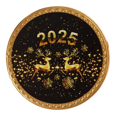 Шоколадная медаль "Новый год 2025", 25 г