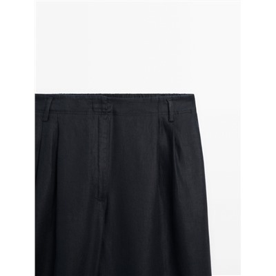 Pantalón doble pinza 100% lino