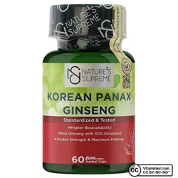 Nature's Supreme Korean Panax Ginseng 60 капсул