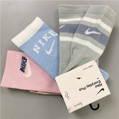 Классные цветные носки Nik*e  👕  3 пары в пачке  С махрой внутри  7 вариантов наборов