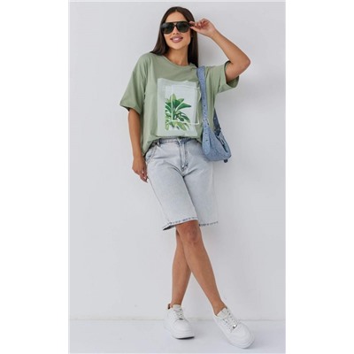 Футболка F412-067-819 olive