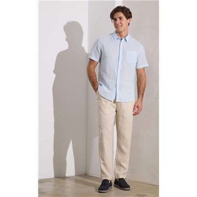 Брюки лен P411-0866 natural linen