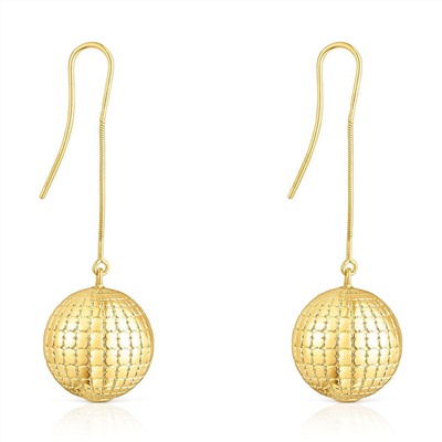 Pendientes largos St Tropez - plata bañada en oro amarillo de 18 kt