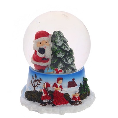 Фигурка декор в стекл шаре "Дед Мороз/Снеговик", D4,5 см, L5 W5 H6 см
