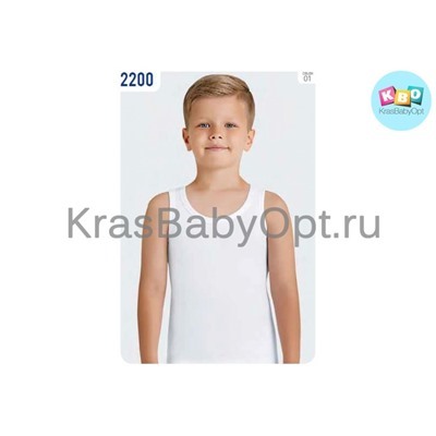 Майка белая для мальчика Bayka rр.2 (р.110-116) цена за 2шт