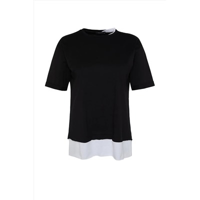 Футболка Black Fire Fit Выход на 100 %хлопковой вязание футболка с большим размером TBBSS22TS0727