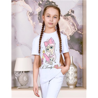 Футболка для девочки KETMIN LOVELY цв.Белый