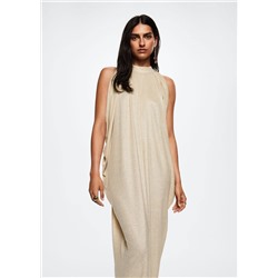 Vestido largo lúrex -  Mujer | MANGO OUTLET España