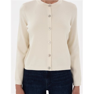 Ecru Slim Fit Nititual Cardigan