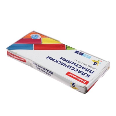 Пластилин 6 цветов, 96 г, ErichKrause Basic, в картонной упаковке